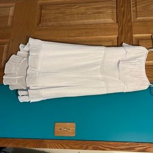 White strapless summer dress